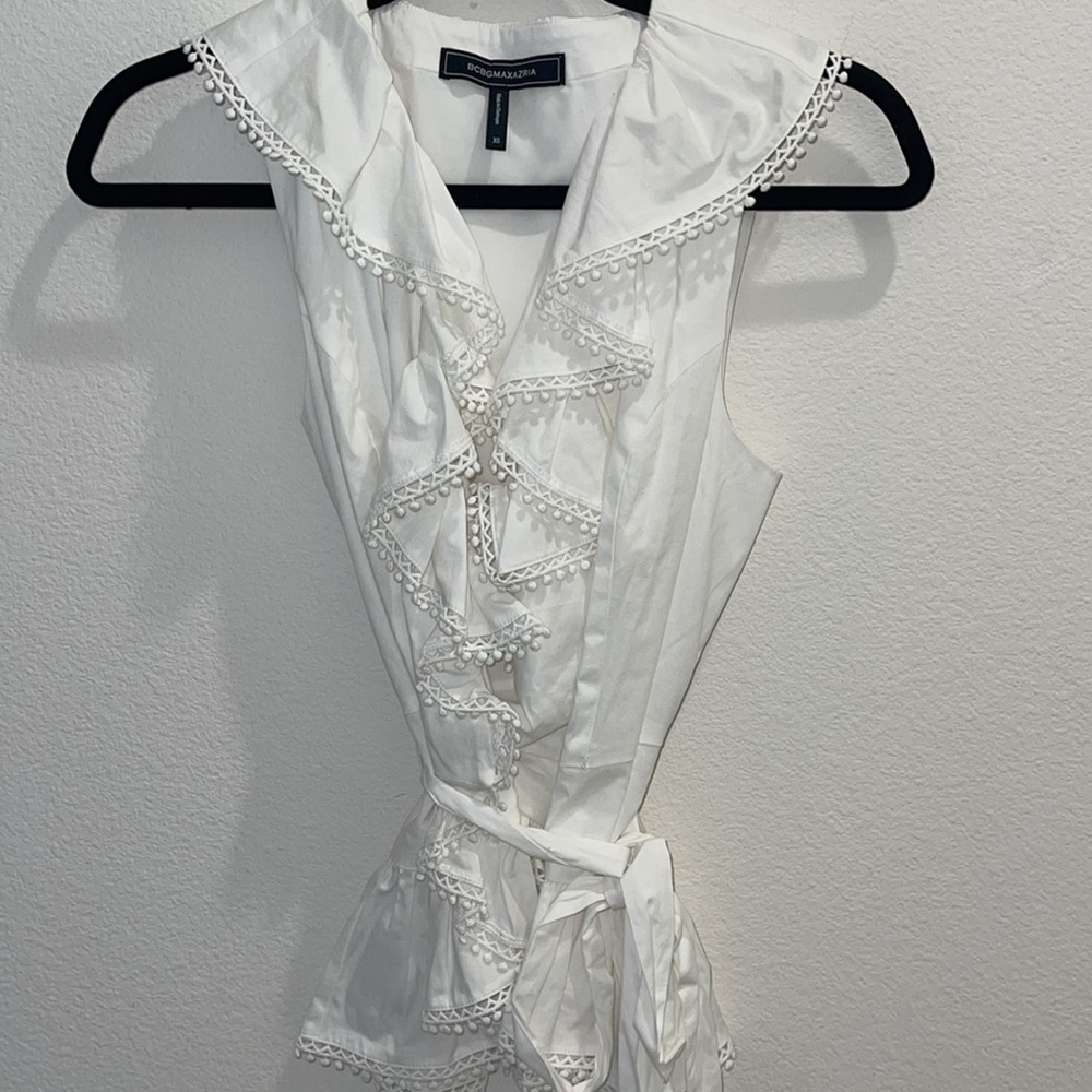 BCBGMAXAZRIA wrap top - Picture 2 of 6